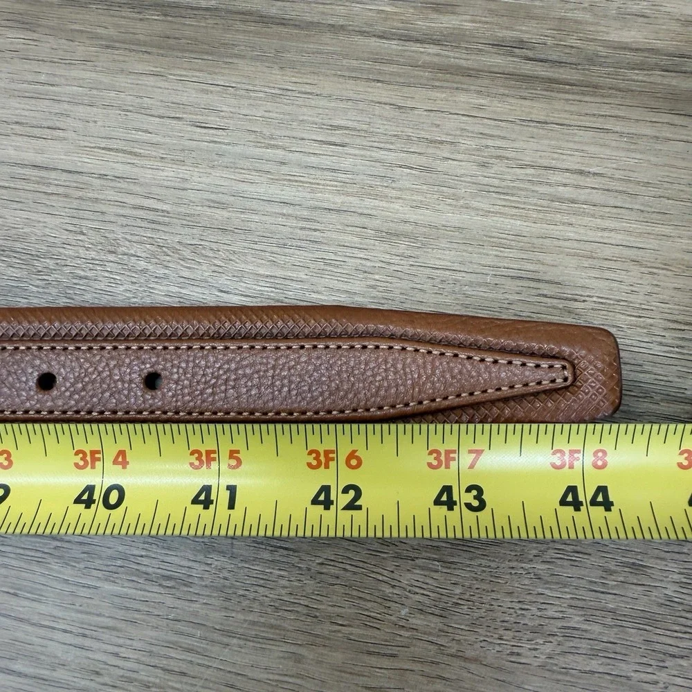 Officin Artigiana Italia Leather Belt Mens 38 Tango Cognac Brown Made In Italy